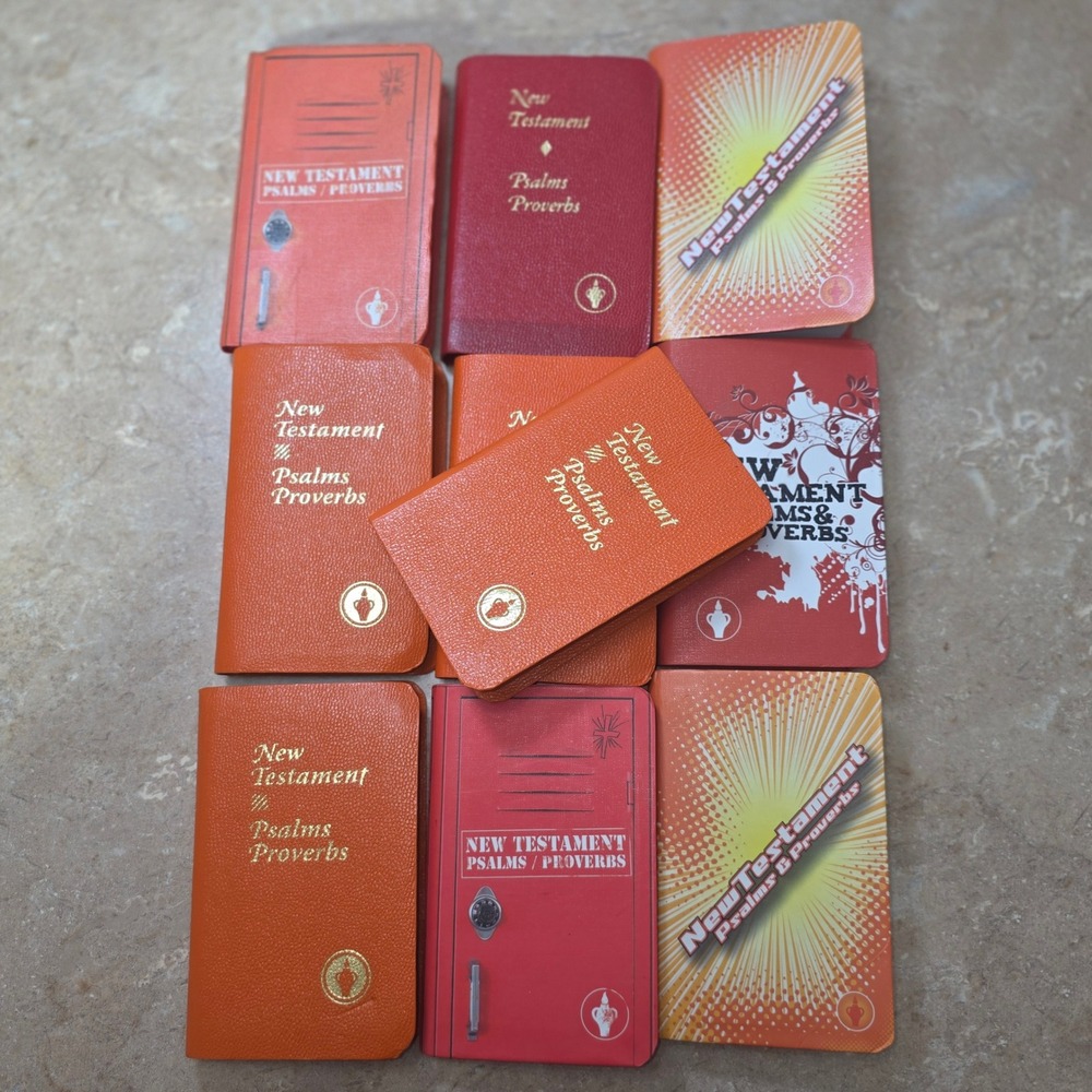 Lot of 10 mini Pocket Bible Gideon New Testament Psalms Proverbs ESV KJV Mixed